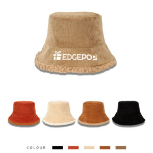 Plush Corduroy Winter Bucket Hat