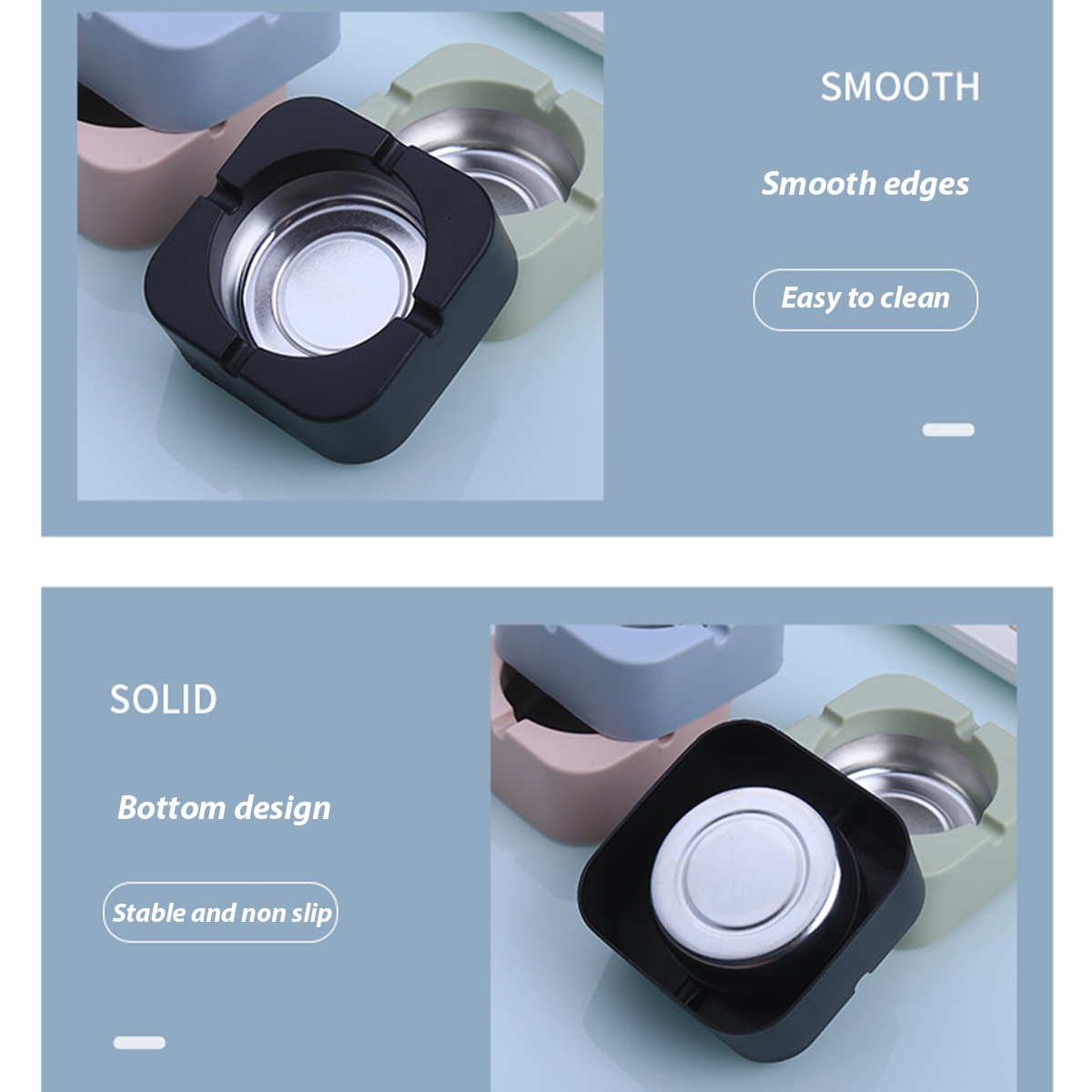 Colorflex Metal Groove Ashtray - Image 2